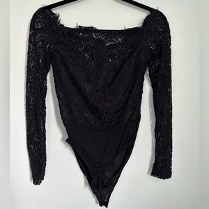 Hello Molly Lace Off The Shoulder Bodysuit